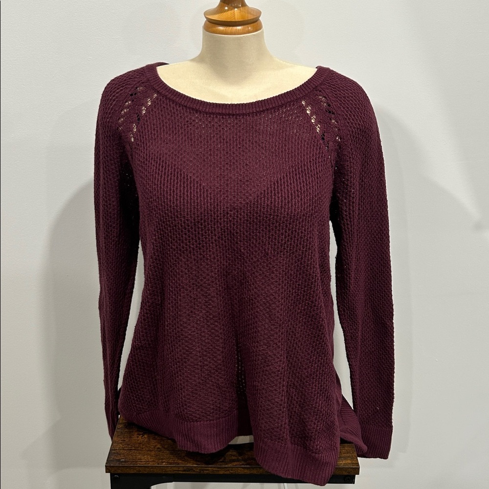LOFT purple Knit Top
